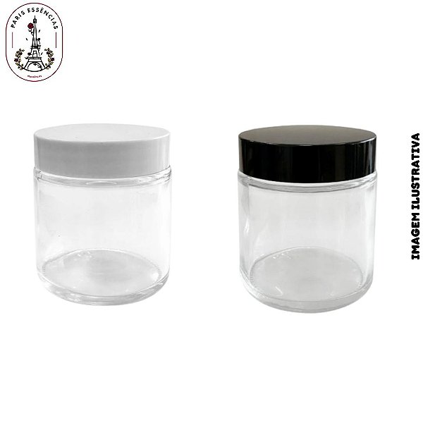 Pote de Vidro Cilíndrico Reto 100ml - 5 Unidades