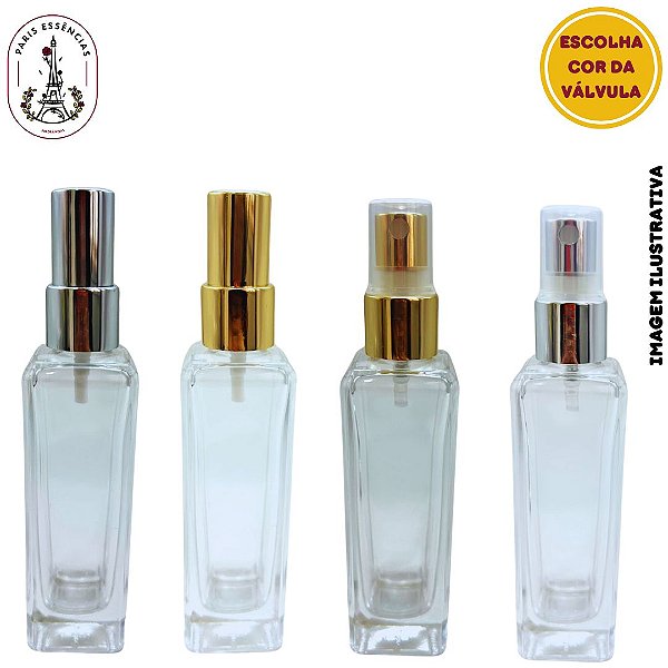 Frasco Vidro 50ml c/ Válvula Spray
