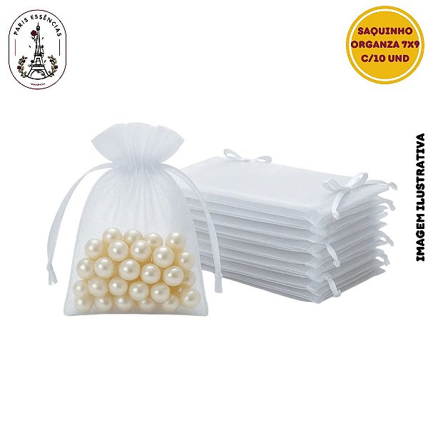 Saco Organza Branco 7x9 c/10 Unidades
