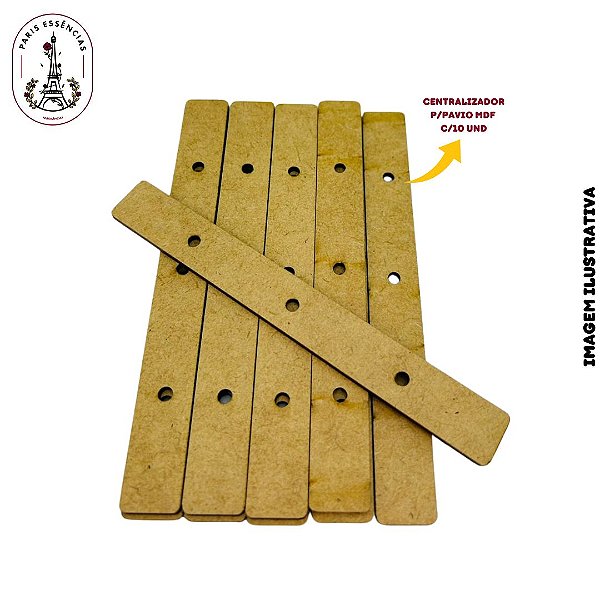 Centralizador MDF 3 Furos p/ Pavio - (10 UND)