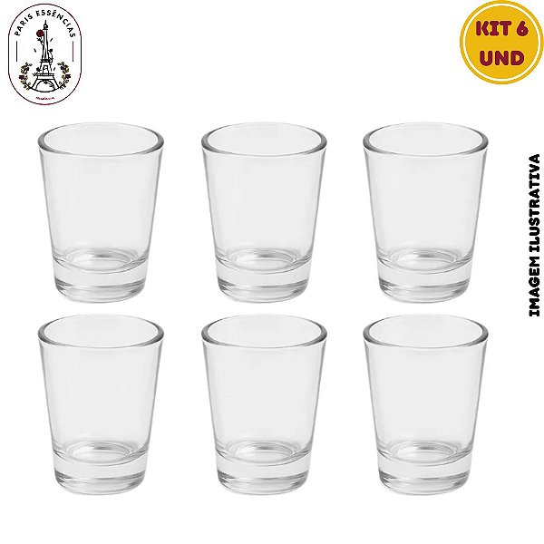Kit Copo Shot de Vidro - 20ml (6 UND)
