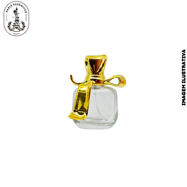 Porta Perfume 30ml - Tampa Laço Dourado