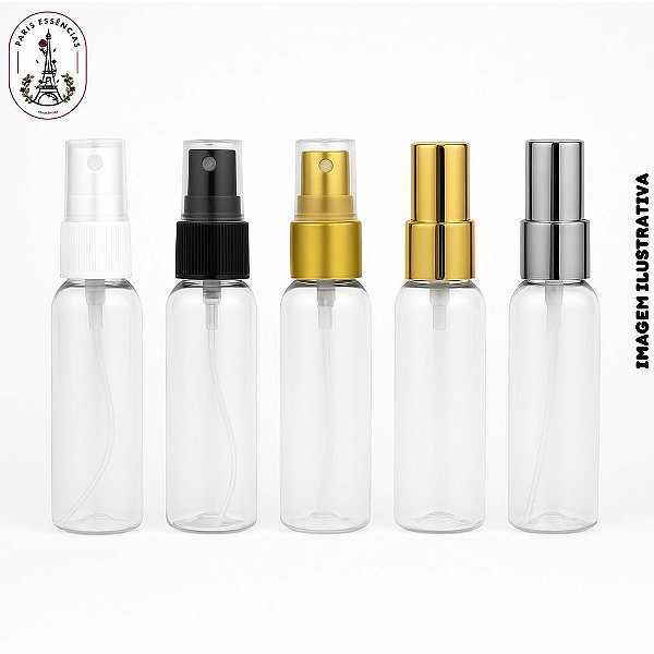 Frasco Pet Cilindro Cristal c/Válvula Spray - (60ml)