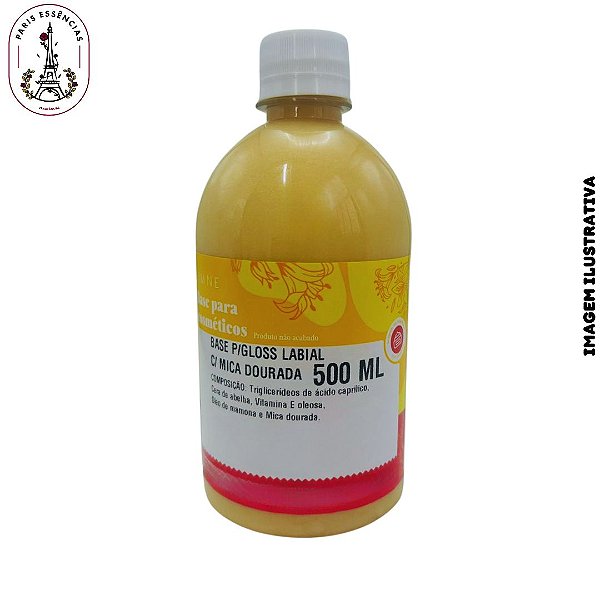 Base  p/ Gloss Labial c/Mica Dourada - 500ml