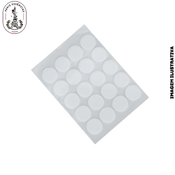 Adesivo Dupla Face Branco para Pavio (M) - Pacote c/20