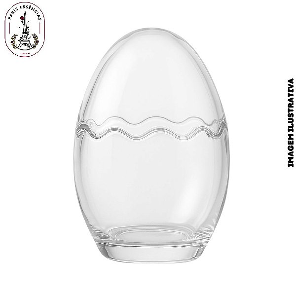Castiçal de Vidro Cristal Egg 150ml (G) - 8.5X12CM