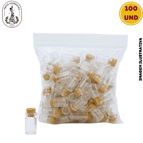 Vidro Penicilina Casquinha 01ml c/Rolha - (100 UND)