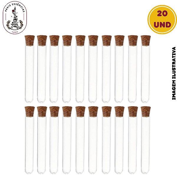 Tubo de Ensaio c/Rolha Alto 5ml - (20UND)
