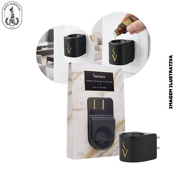 Aromatizador Elétrico Original Bivolt Porcelana - Preto