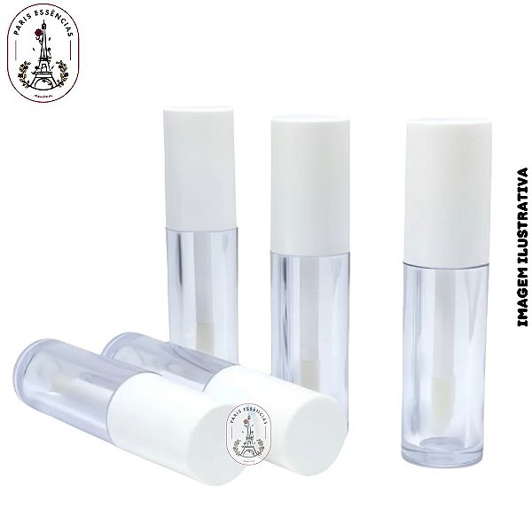 Kit 10 Frasco Gloss Líquido 2,5ml - Com Tampa Branca