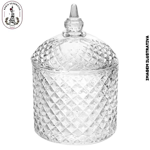 Potiche em Vidro Detalhes - 400ml