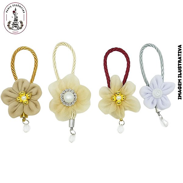Enfeite Flor c/Cordão - Color