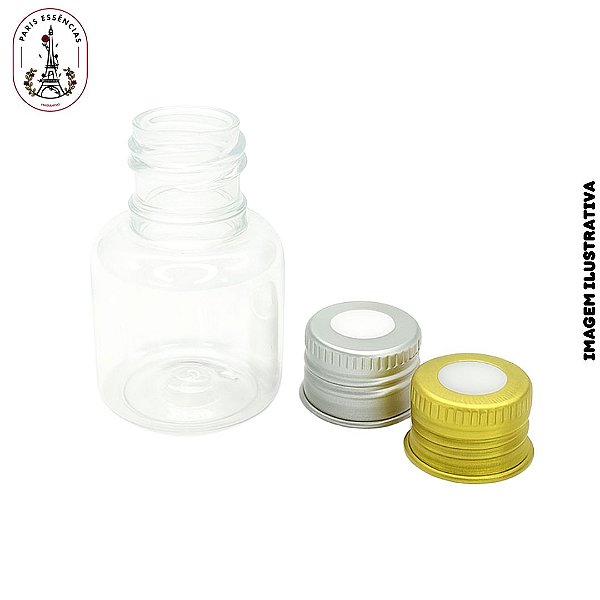 Kit 10 Frascos Pet Cristal 20ml c/ Tampa Alumínio Furada