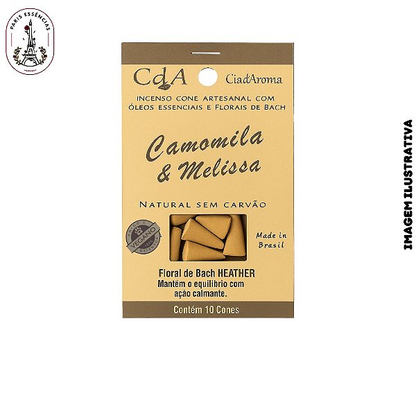 Incenso Cone Camomila e Melissa (10 CONES)