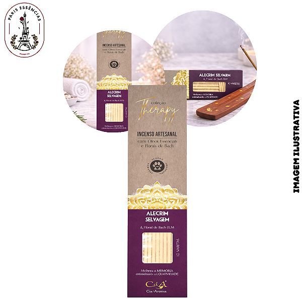 Incenso Vareta Alecrim Selvagem - (10 Varetas)