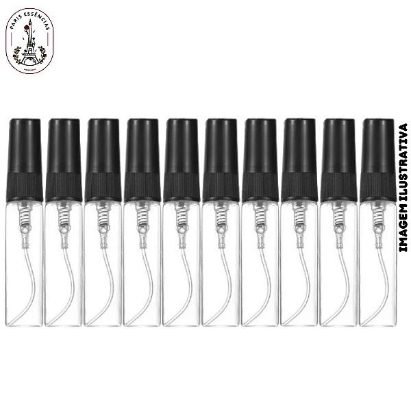 Kit 10 Vidros 5ml C/Spray Preta