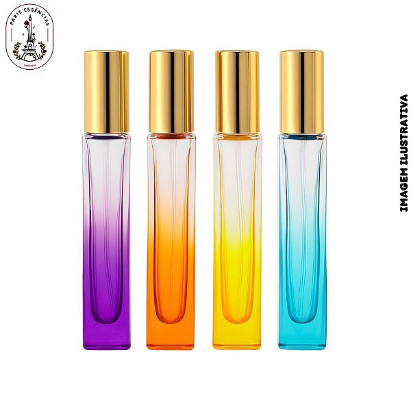 Kit 4 Vidro Porta Perfume 10ml - Color Degradê