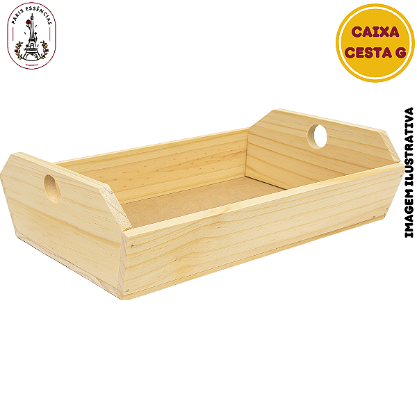 Caixa Cesta em Madeira G - (un)