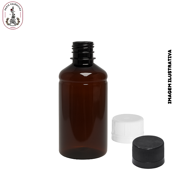 Frasco Pet Âmbar 250ml c/Tampa Lacre