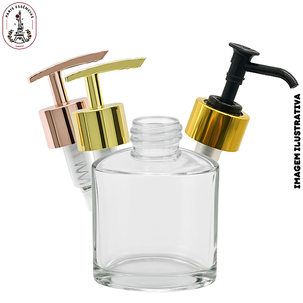 Vidro Triângulo Cristal 100ml c/ Válvula Saboneteira