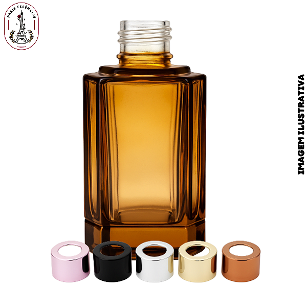 Vidro Apolo Sextavado 200ml Âmbar Translucido