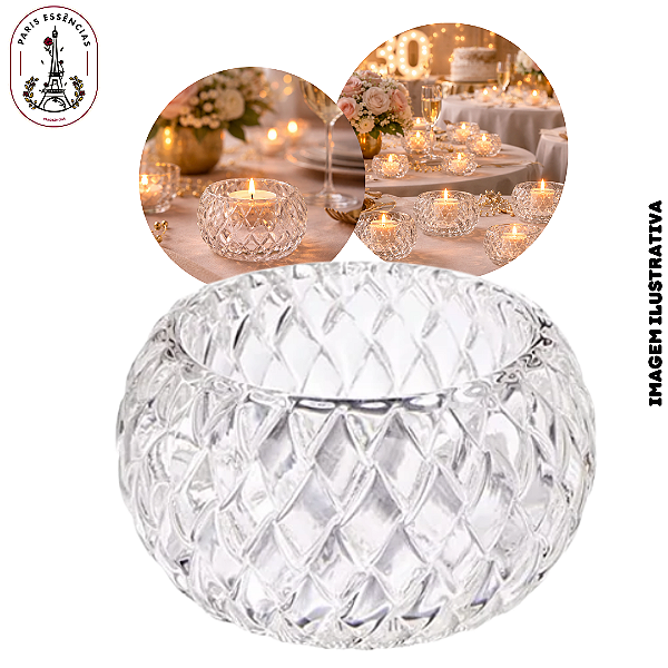 Porta Vela de Vidro Bico de Jaca – 60ml (UN)