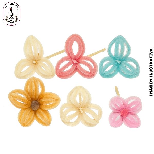 Vareta Decorativa Flor Veludo Color Mista - 20cm (Unidade)