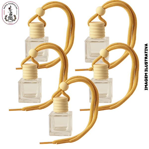 Kit 5 Aromatizador Quadrado Baixo p/Carro - 7ml