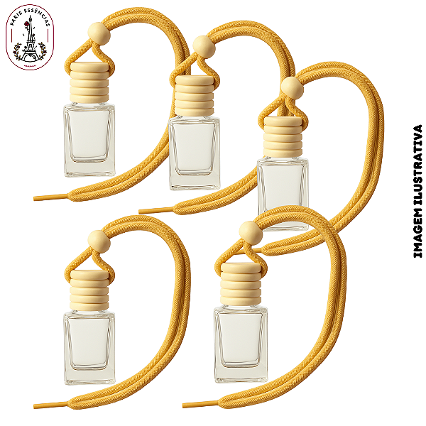 Kit 5 Aromatizador Quadrado Alto p/Carro - 10ml