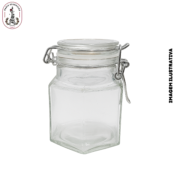 Pote Hermético de Vidro Oitavado – 100ml (Unidade)