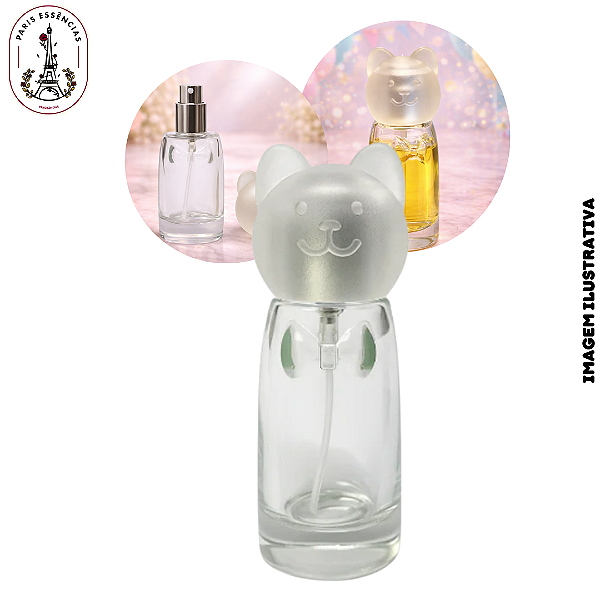 Porta Perfume 30ml Tampa Gatinho Fosco – Unidade