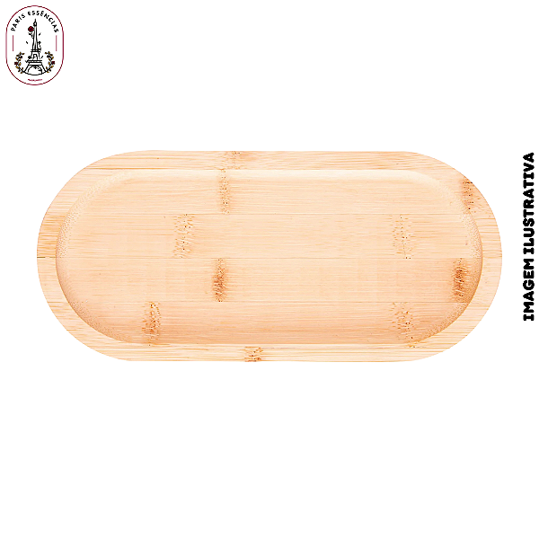 Bandeja Oval em Bambu Nature 20cmx10cmx1,5cm - (Unidade)