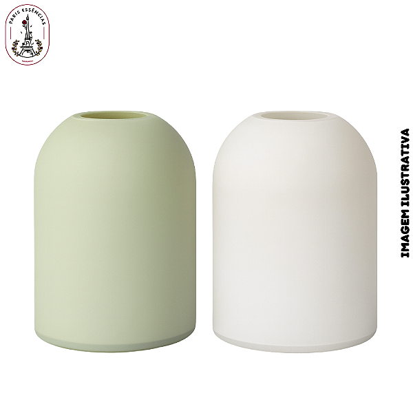 Vaso Decorativo Hema em Vidro Fosco – Verde Água ou Branco Rosado (Unidade)