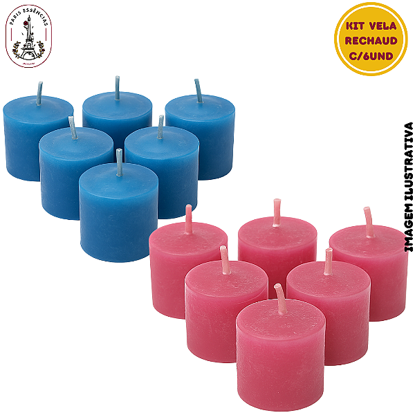 Kit Vela Réchaud Color - (6 Unidade)