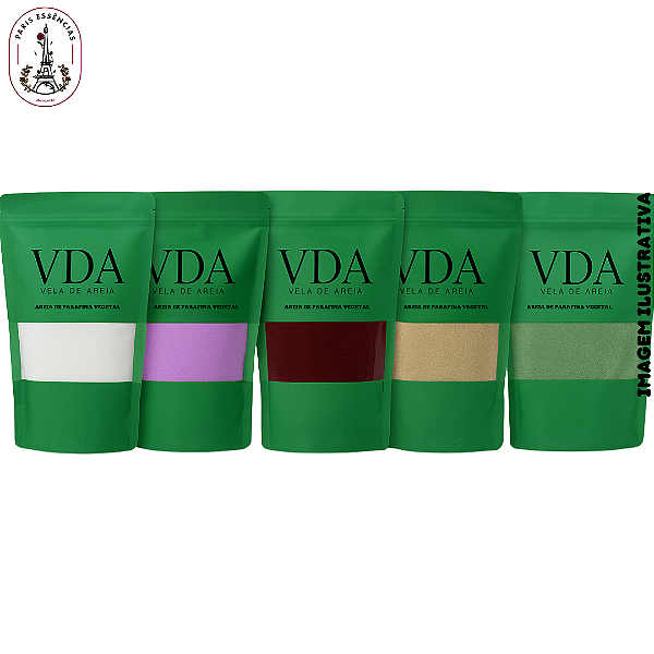 Cera Vegetal Areia Pronta para Vela - 500g (UN) com 10 Pavios