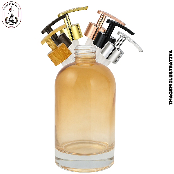 Vidro 350ml York Mel Translucido c/ Válvula Saboneteira - (UN)