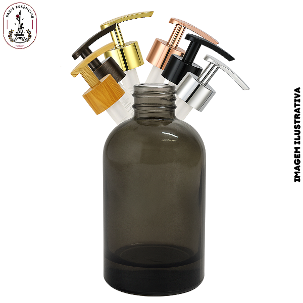 Vidro 200ml York Fumê c/ Válvula Saboneteira - (UN)