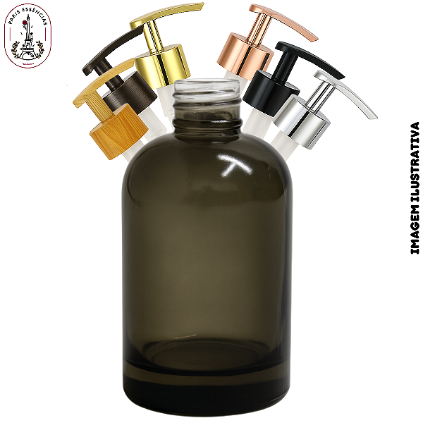 Vidro 350ml York Fumê c/ Válvula Saboneteira - (UN)