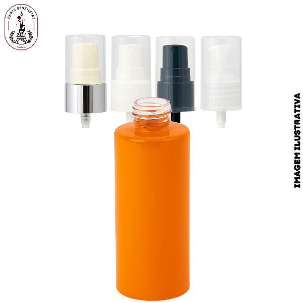 Vidro Cilíndrico 40ml Laranja c/Válvula Reparadora - (UN)