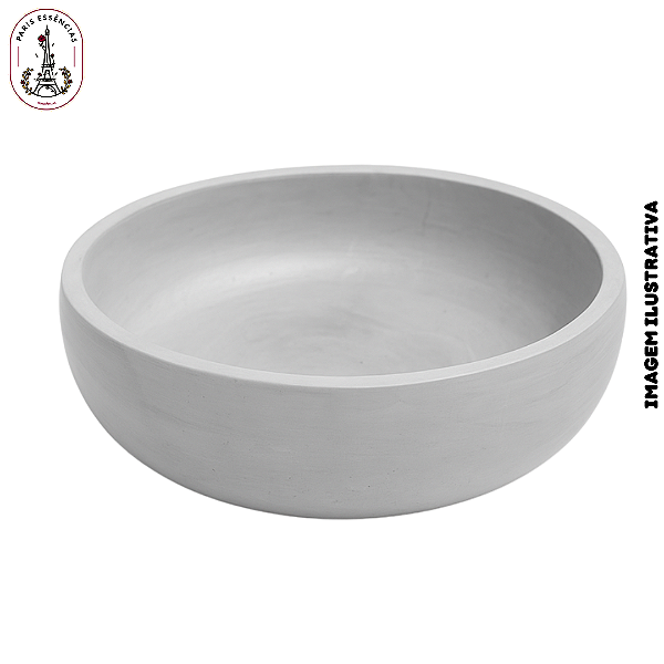 Vaso de Gesso Redondo Cru  - G