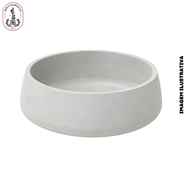 Vaso de Gesso Cru Cilindro Baixo - M