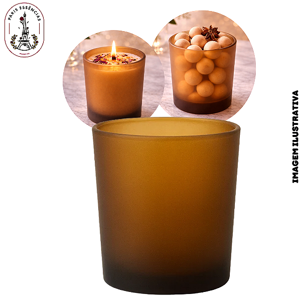 Copo Para Vela 420ml Âmbar Fosco - (UN)