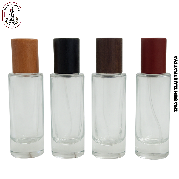 Porta Perfume Vidro com Tampa Color – 30ml (UN)