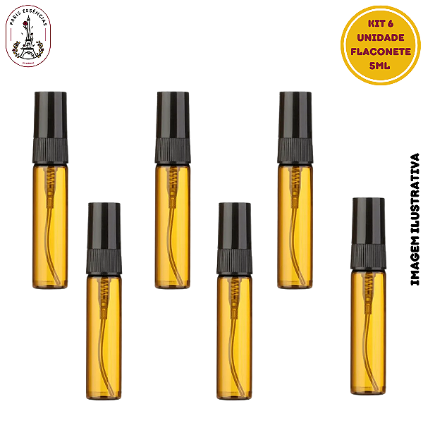 Kit 6 Flaconete Spray Âmbar - 5ml