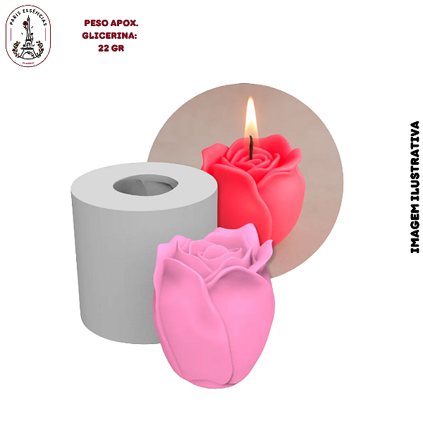 Molde De Silicone Mini Botão de Rosa Primavera - 1 Cavidade