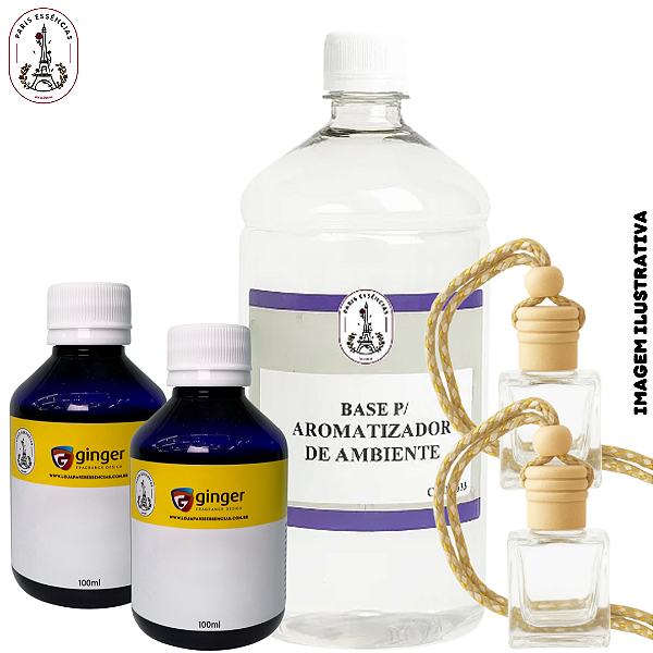 Kit Aromatizador p/ Carro Ginger - 50 Vidros 11ml