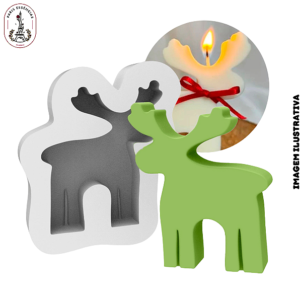 Molde de Silicone Rena Natalina - (un)