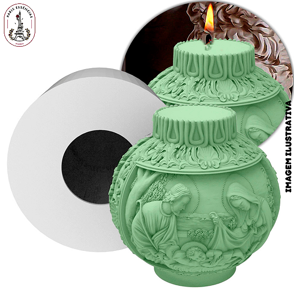 Molde de Silicone Mini Bola Enfeite De Natal 5cm  - (un)