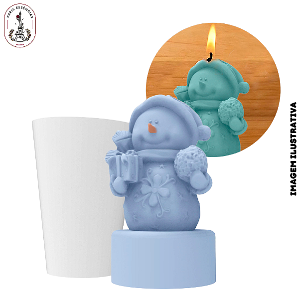 Molde de Silicone Boneco de Neve Lembrancinha Natalina  - (un)