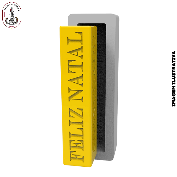 Molde de Silicone Vela Toco Feliz Natal Abençoado  - (un)